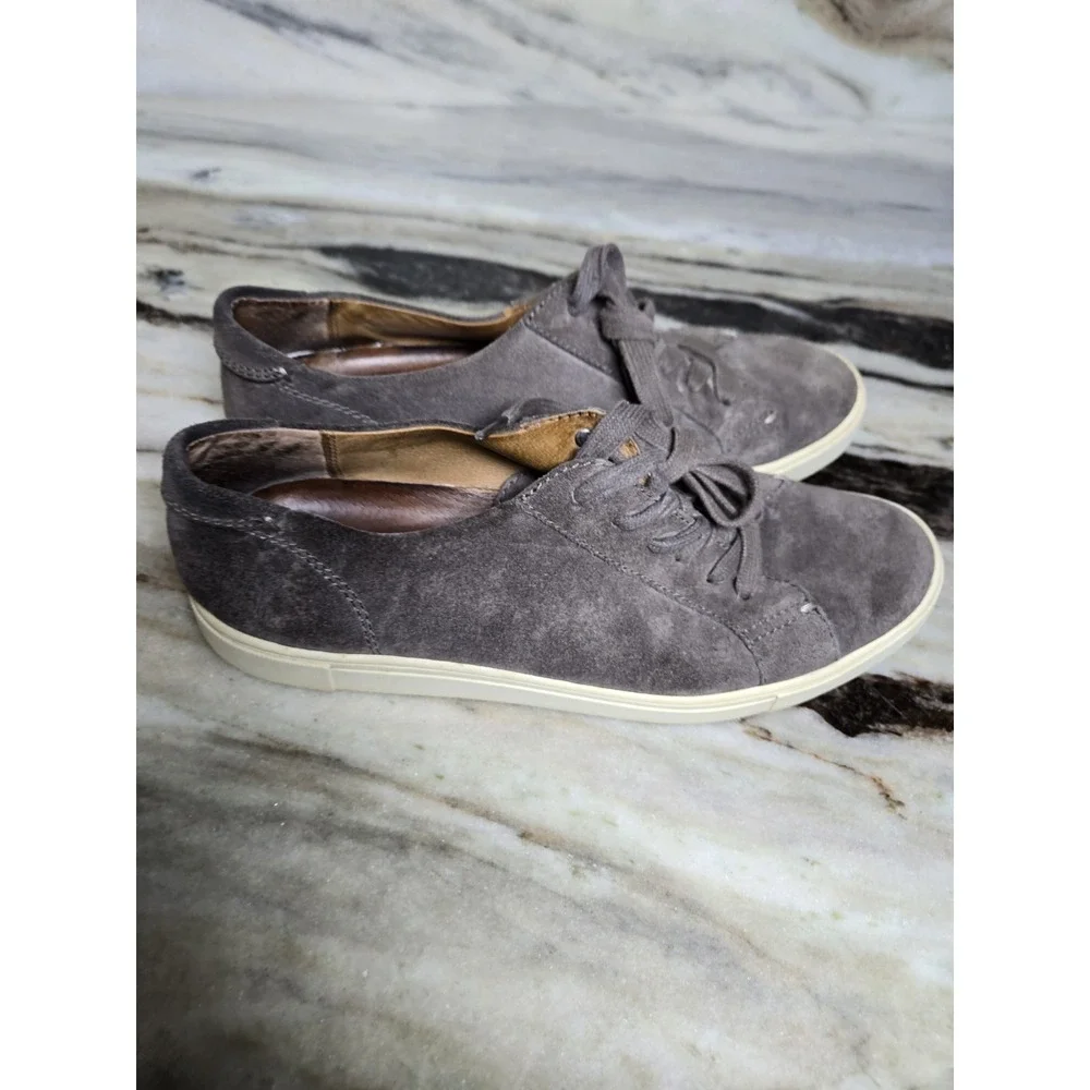Frye Sneaker Womens Size 10 Suede Brown Gemma Low Casual‎